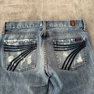 Vintage 7 For All Mankind Bermuda Shorts Women's size 27 90s Y2K Low Rise